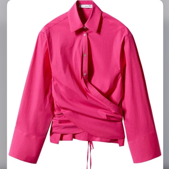 MANGO hot pink blouse - Picture 3 of 6